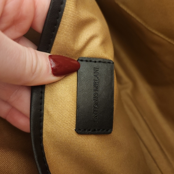 Antonio Melani Color Block Shoulder Bag Purse Tan Pink Large  #O - Picture 9 of 15